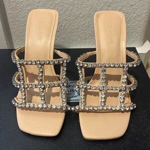 Open Edit Rhinestone Heel Shoes